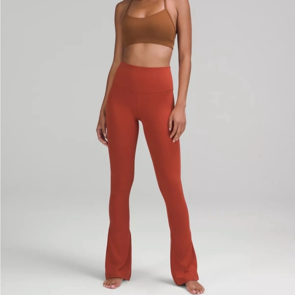 lululemon athletica Groove Nulu ultra high rise flare in Cayenne